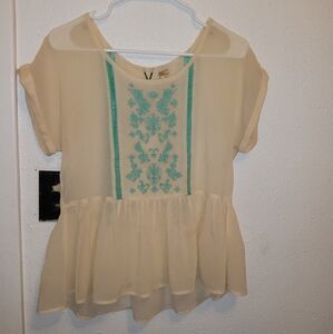 EUC Women's Sheer Bohemian BKE Boutique Blouse S